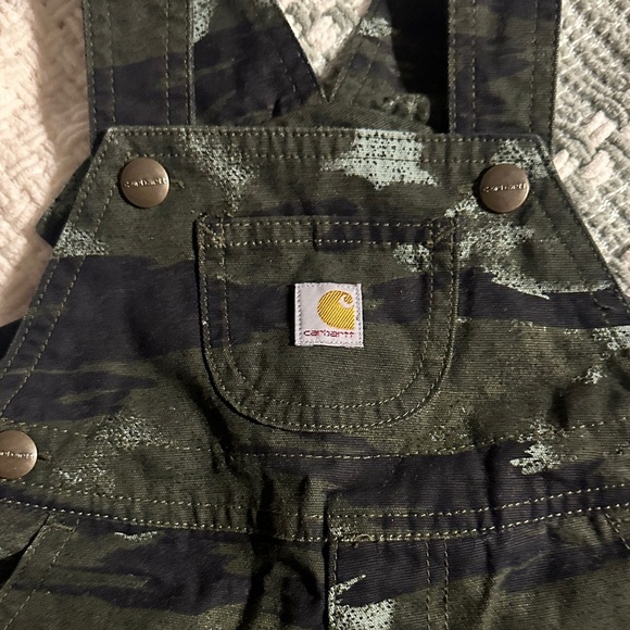 Carhartt Kids Green Camo Overalls - Picture 2 of 3